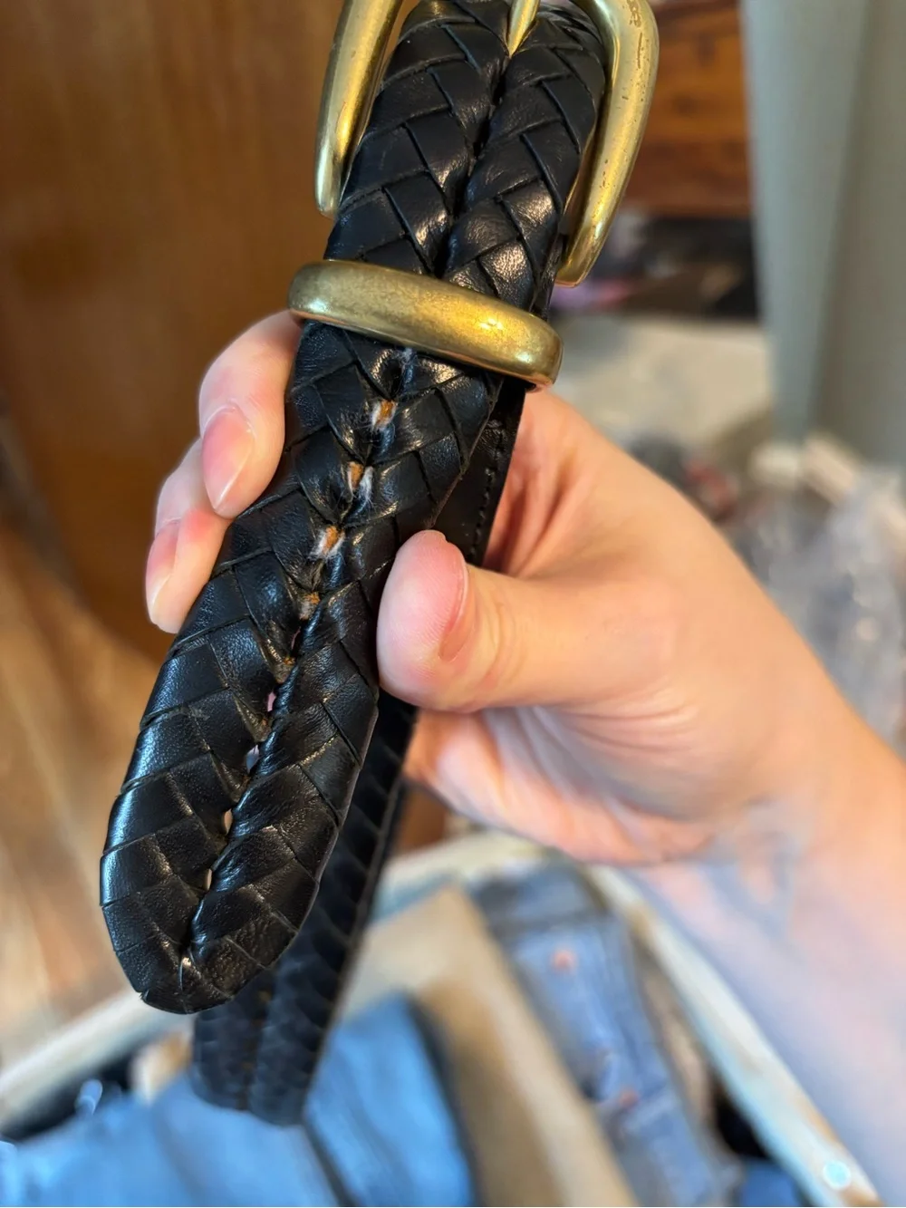 Coach Woven Leather Belt